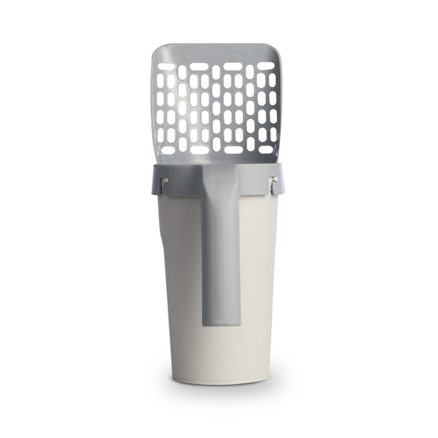 Integrated Cat Litter Scoop – Waste Bin & Bag Storage Set – detail view