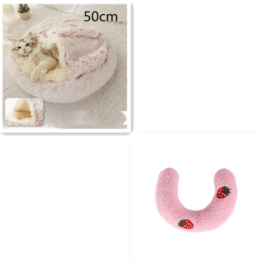 toy poodle in coffee round plush pet bed size XL