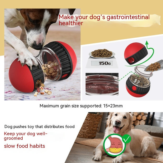 Food-Dispensing Dog Tumbler – Treat Puzzle Toy for Interactive Feeding – close-up