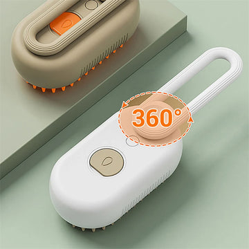 3-in-1 Electric Steam Pet Brush – Grooming Spray & Massage Comb – size reference