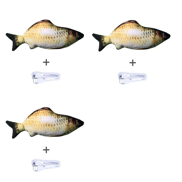 Motion-Activated Fish Cat Toy - USB Rechargeable Flopping Interactive – detail view
