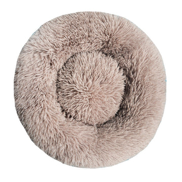 Machine-Washable Plush Round Dog Bed – Orthopedic Comfort – features