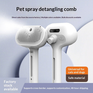 Spray Pin Brush for Pet Grooming – Detangling & Dematting Comb – in use
