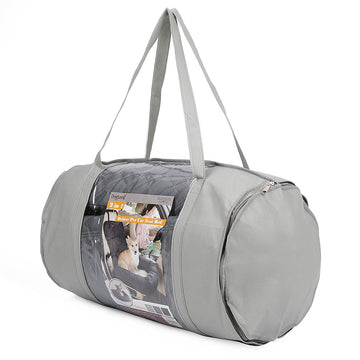 2-in-1 Dog Car Seat Bed – Folding Travel Carrier & Cushion – lifestyle photo