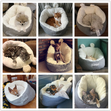 Dog Sleeping Bag Bed – Soft Warming Cushion Kennel – packaging