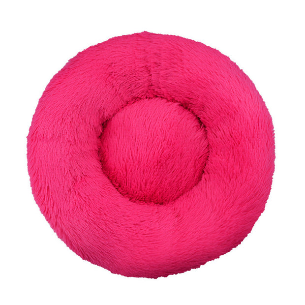 Machine-Washable Plush Round Dog Bed – Orthopedic Comfort – close-up